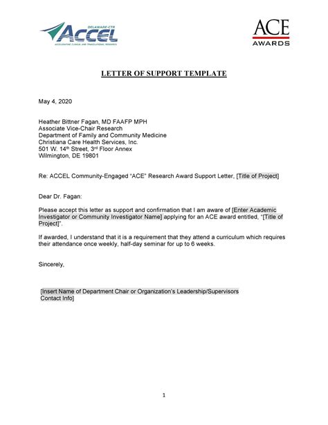 40+ Proven Letter of Support Templates [Financial, for .
